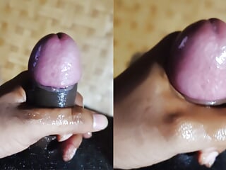 Massaging My Black Desi Indian 6 Inch Cock. Masturbating My Beautiful Cock free video