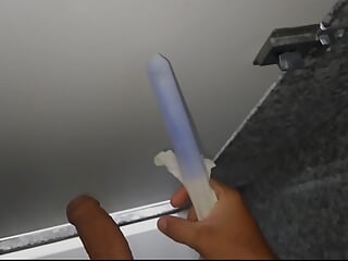 My Dick Got Super Hard After I Put The Broomstick In My Ass free video