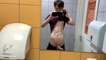 Hot Boy Jerkin Off In Toilet At Gym (Risky)/ Almost Caught! /Hunks /Cute free video