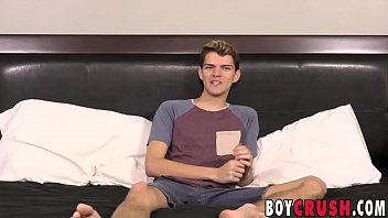 Skinny Twink Max Rose Jerks Off Solo During An Interview free video