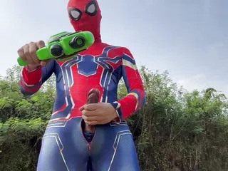 Asian Spiderman In Songkran Festival 2024 free video