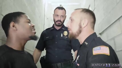 Hot Penis Police Gay Fucking The White Officer With Some Chocolate Dick free video