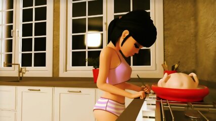 Monster Cock Milf Deepthroats Teen Dickgirl - 3D Family Futa Animation free video